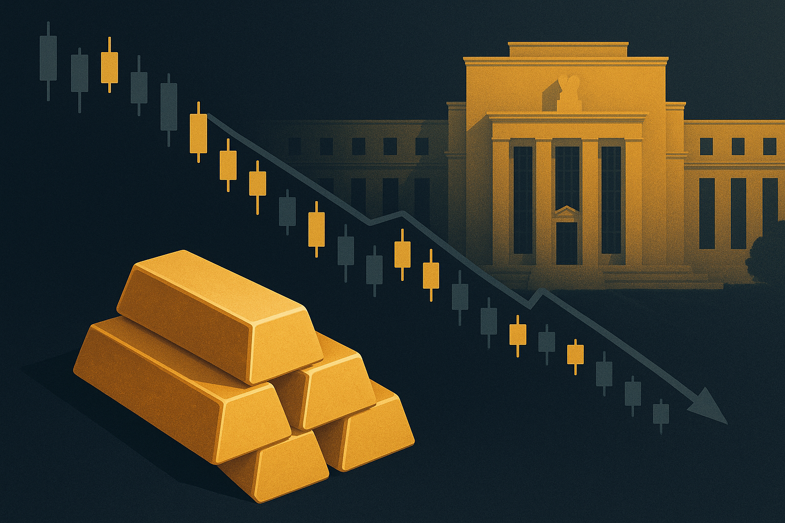 กราฟราคาทองคำวันนี้ XAU/USD ร่วงจากแรงกดดันเฟด