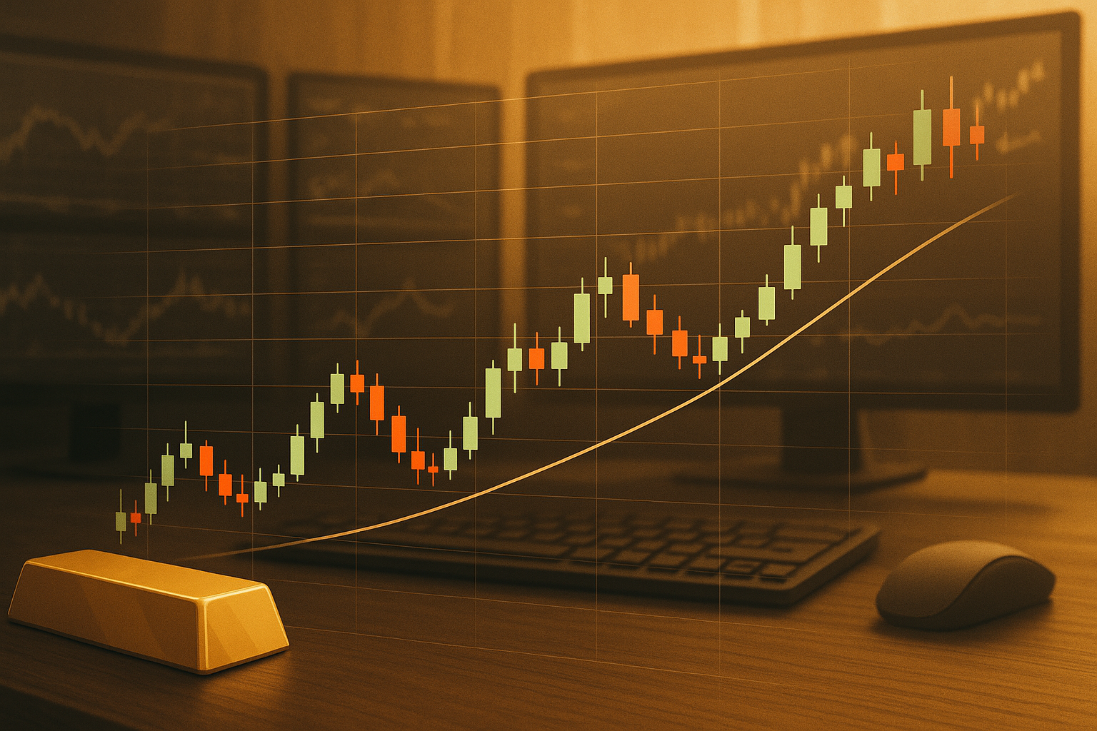 กราฟราคาทองคำ XAU/USD แสดงกลยุทธ์เทรดทองคำในช่วงตลาดผันผวน